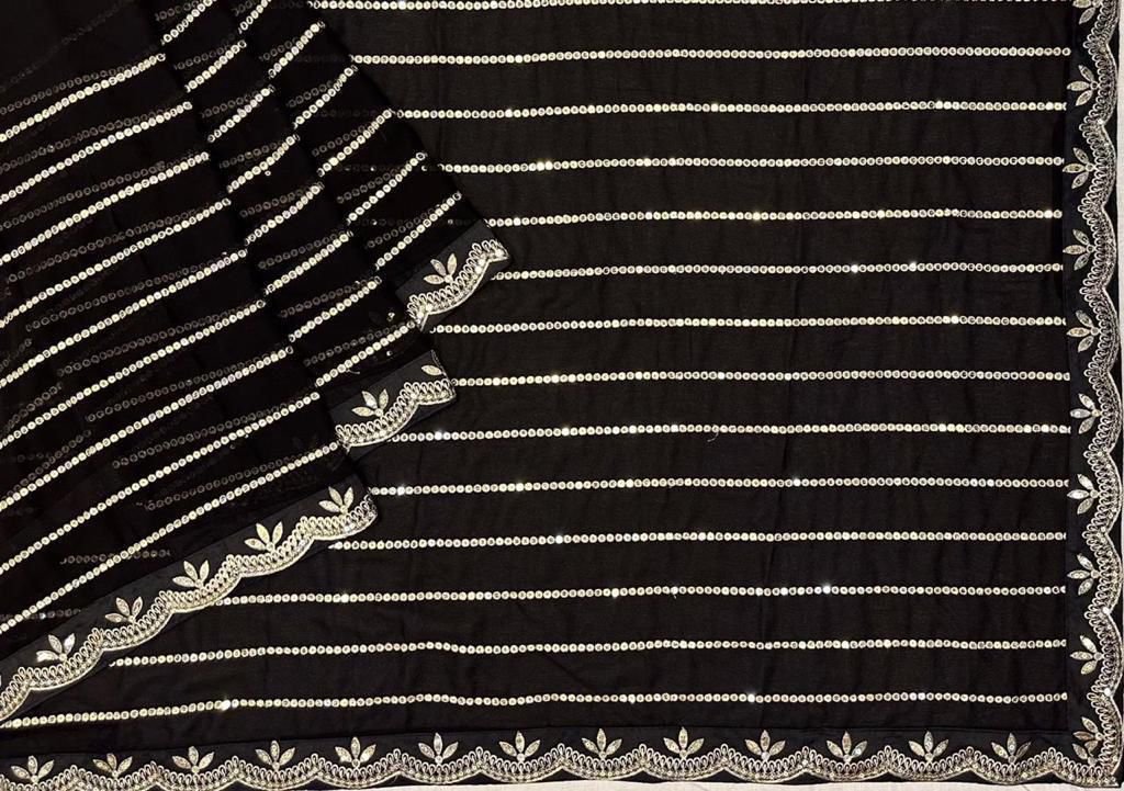  black party wear saree